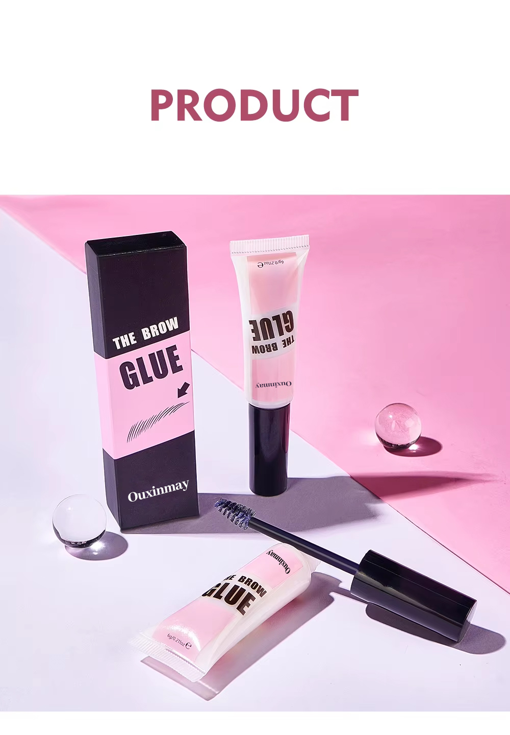 Lip Brush Tube Cosmetics Plastic Packaging Squeeze Eyelash Tube