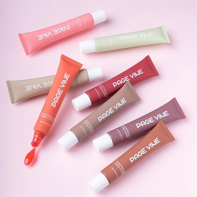 Lip Balm Tube with Silicone Applicator Private Label Empty 5ml 8ml 10ml 12ml 15ml Plastic Cosmetic Lipgloss Tube