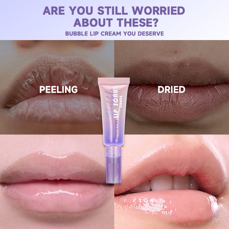 Lip Brush Tube Cosmetic Packaging Squeeze Tube with Lip Brush