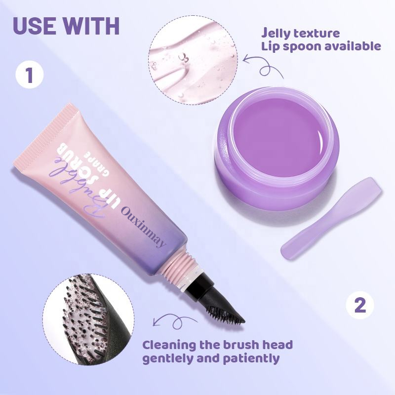 Lip Brush Tube Cosmetic Packaging Squeeze Tube with Lip Brush
