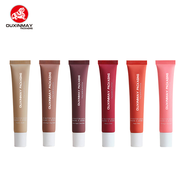 Lip Balm Tube with Silicone Applicator Private Label Empty 5ml 8ml 10ml 12ml 15ml Plastic Cosmetic Lipgloss Tube