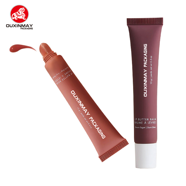 Lip Balm Tube with Silicone Applicator Private Label Empty 5ml 8ml 10ml 12ml 15ml Plastic Cosmetic Lipgloss Tube