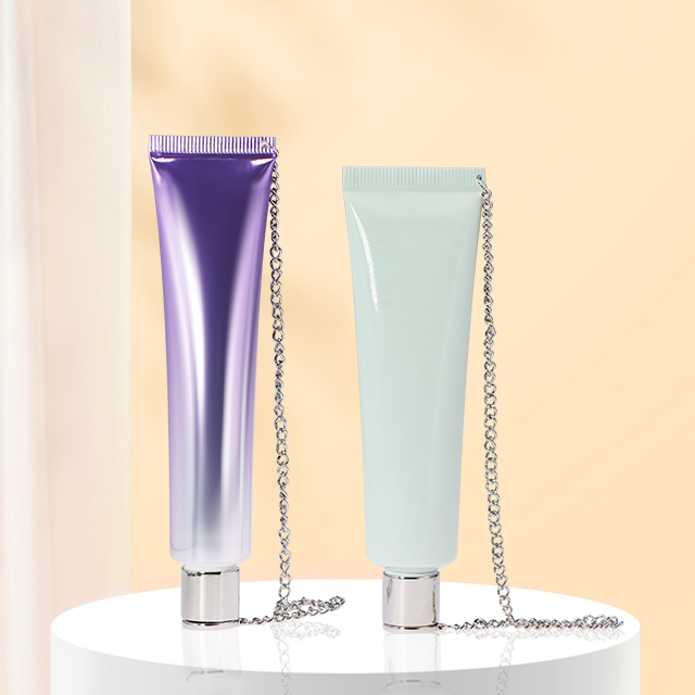 Aluminum / Aluminum-plastic Hand Cream Tube with Metal Chain