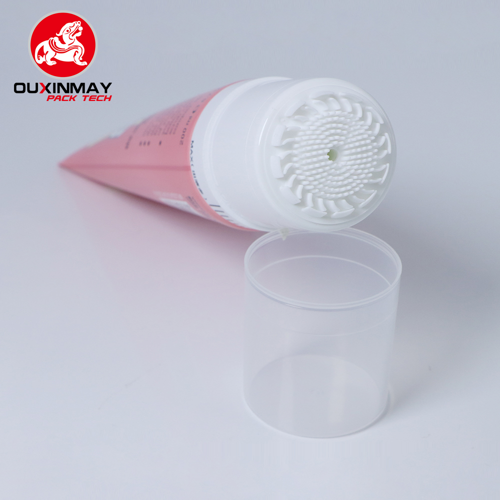 Soft Silicone Brush Facial Cleansing Foam Squeeze Tube
