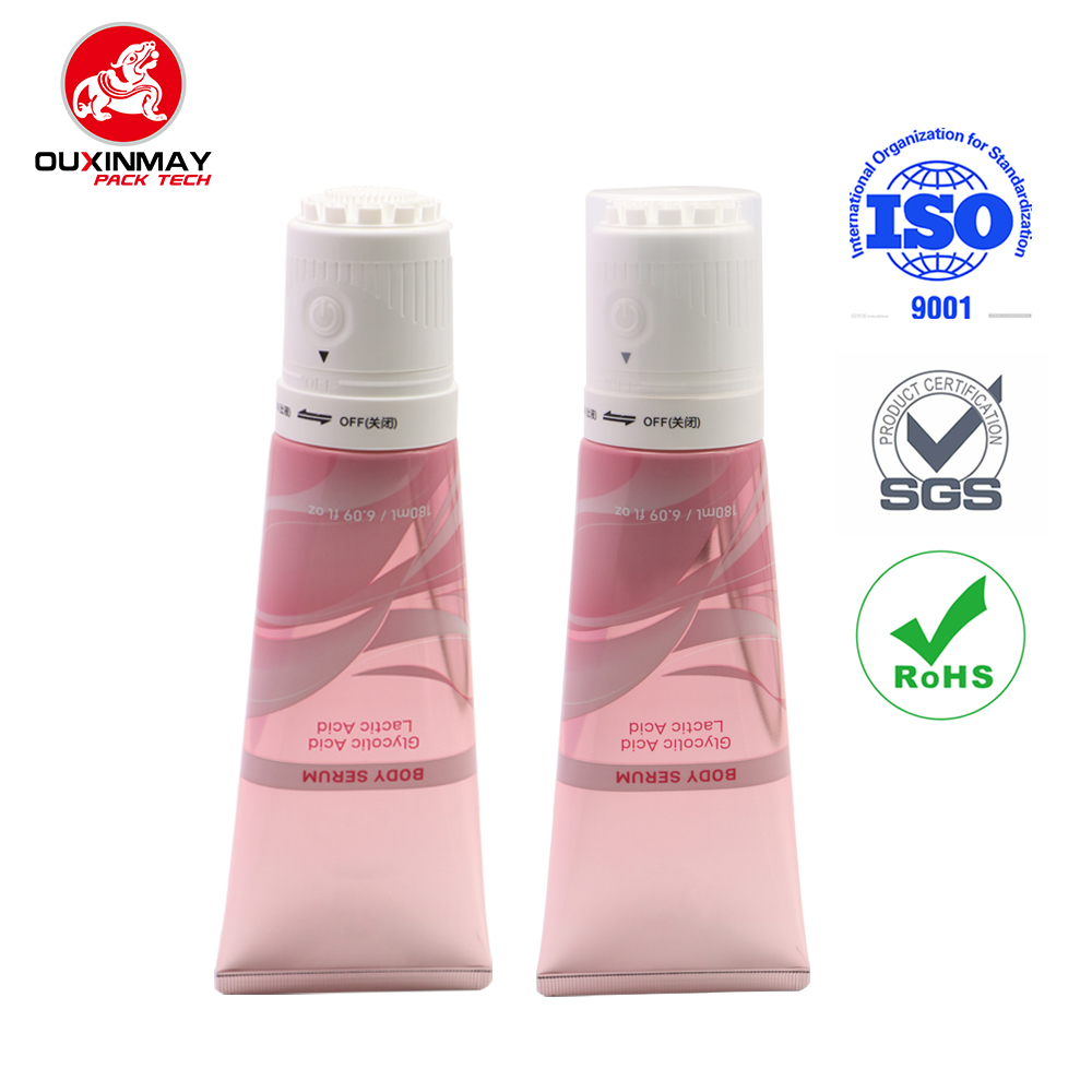 Soft Silicone Brush Facial Cleansing Foam Squeeze Tube