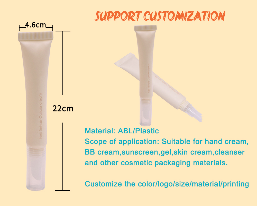 Silicone Lip Brush Tube Soft Plastic Cosmetic Packaging Soft Silicone Lip Care Scrub Tube