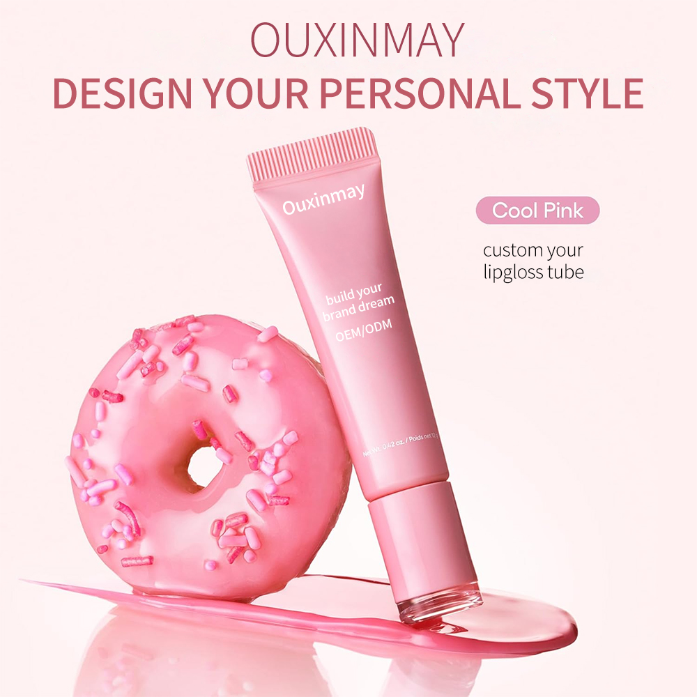 Silicone Ring Lipsgloss Tube Cosmetic Soft Plastic Tube with Leak-Proof Seal High-Elasticity Packaging for Lip Gloss