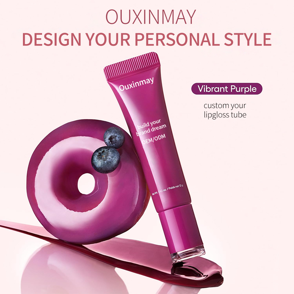 Silicone Ring Lipsgloss Tube Cosmetic Soft Plastic Tube with Leak-Proof Seal High-Elasticity Packaging for Lip Gloss