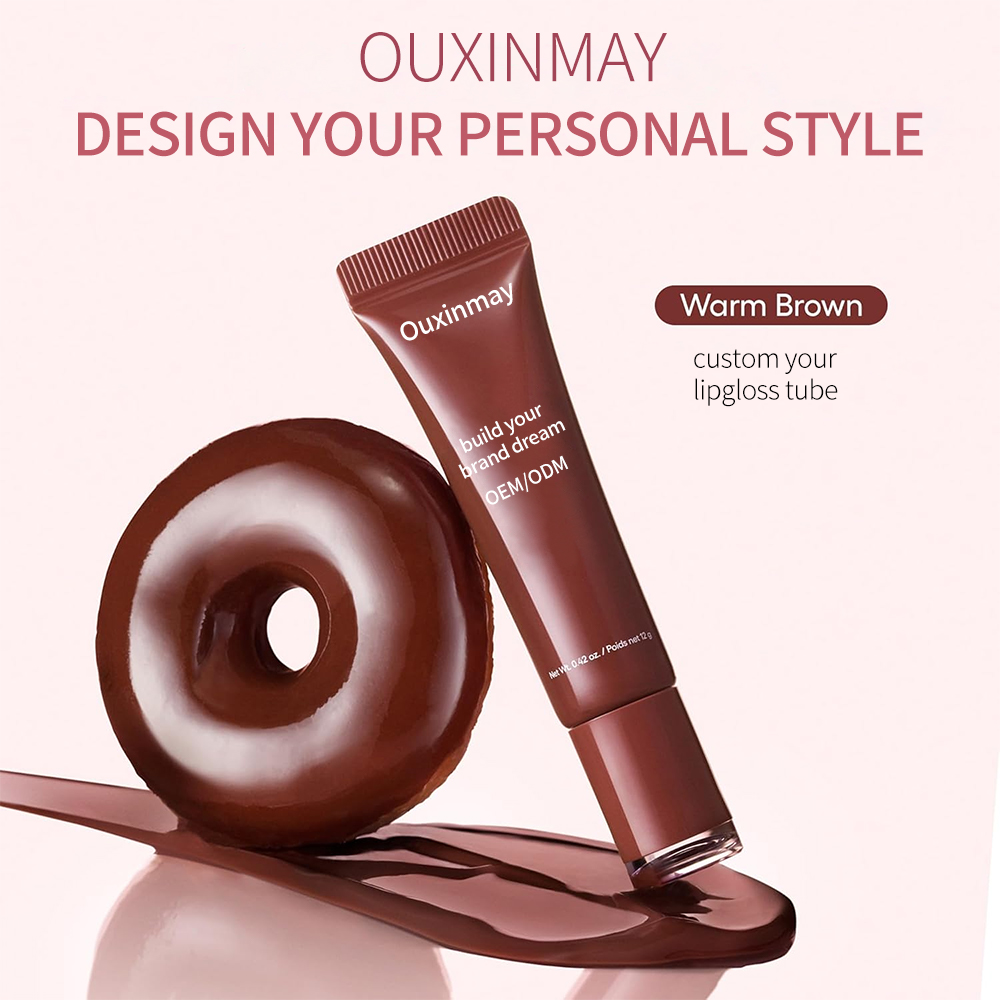 Silicone Ring Lipsgloss Tube Cosmetic Soft Plastic Tube with Leak-Proof Seal High-Elasticity Packaging for Lip Gloss