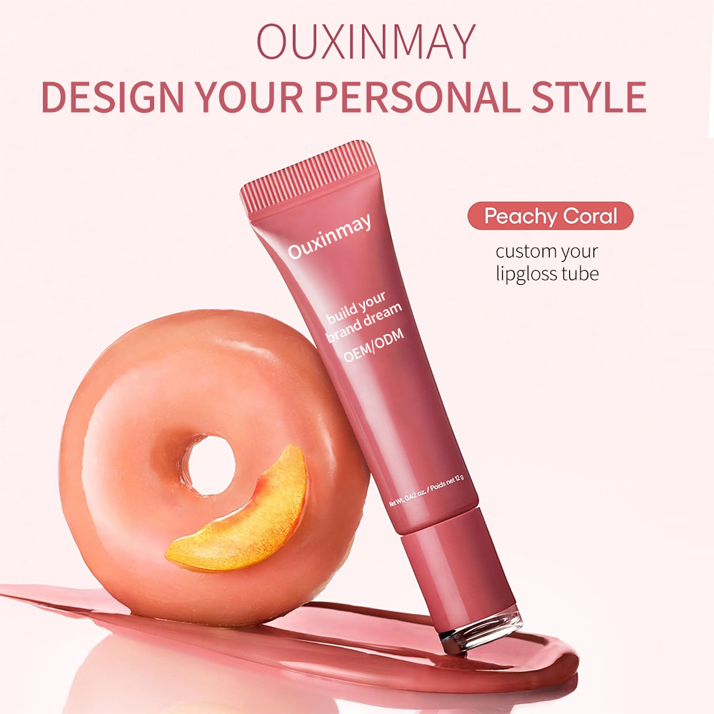 Silicone Ring Lipsgloss Tube Cosmetic Soft Plastic Tube with Leak-Proof Seal High-Elasticity Packaging for Lip Gloss