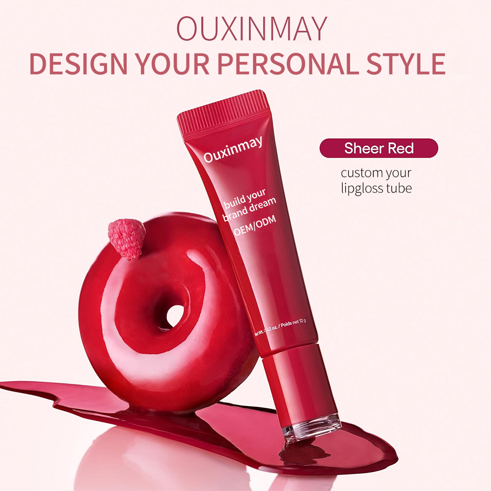 Silicone Ring Lipsgloss Tube Cosmetic Soft Plastic Tube with Leak-Proof Seal High-Elasticity Packaging for Lip Gloss