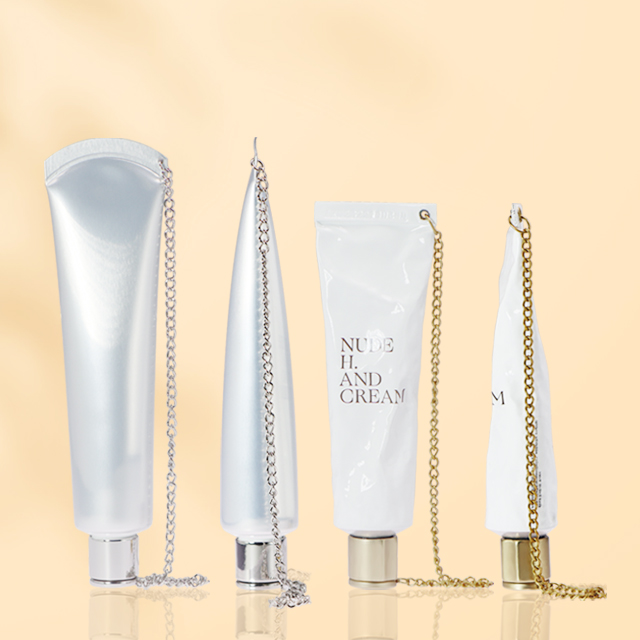 Aluminum / Aluminum-plastic Hand Cream Tube with Metal Chain