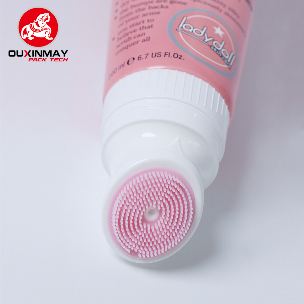 Soft Silicone Brush Facial Cleansing Foam Squeeze Tube