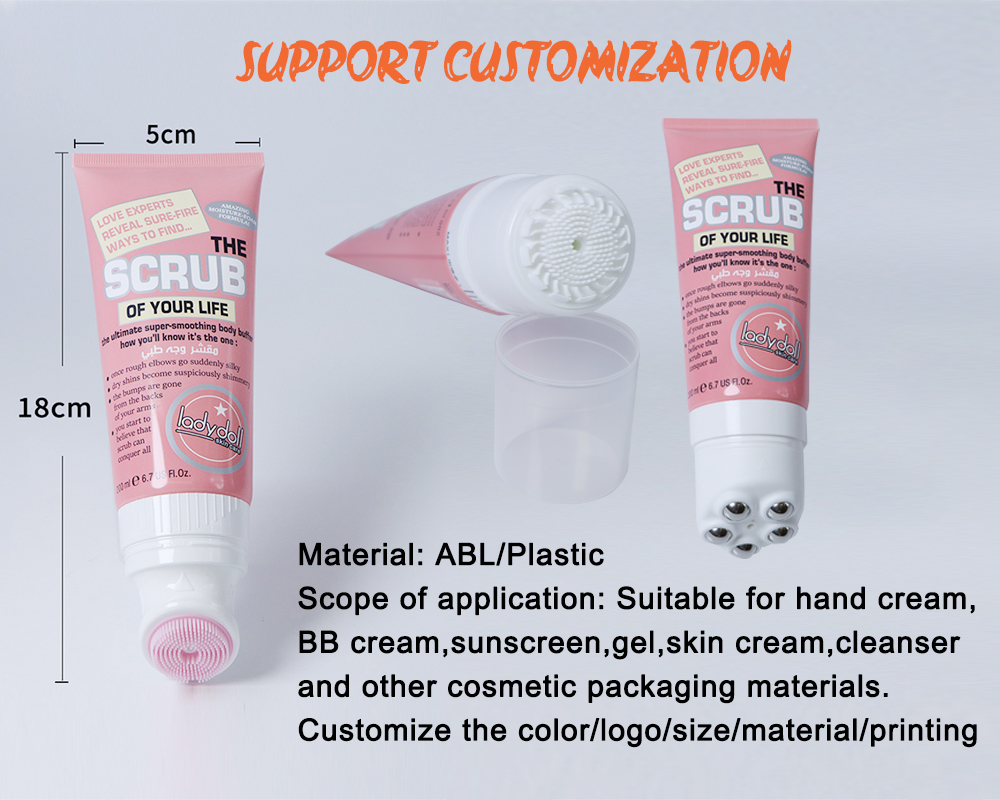 Soft Silicone Brush Facial Cleansing Foam Squeeze Tube