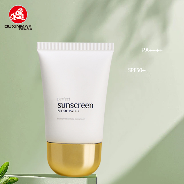 Oval Sunscreen Tube with Electroplated Metal Cap
