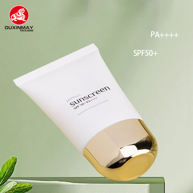 Oval Sunscreen Tube with Electroplated Metal Cap