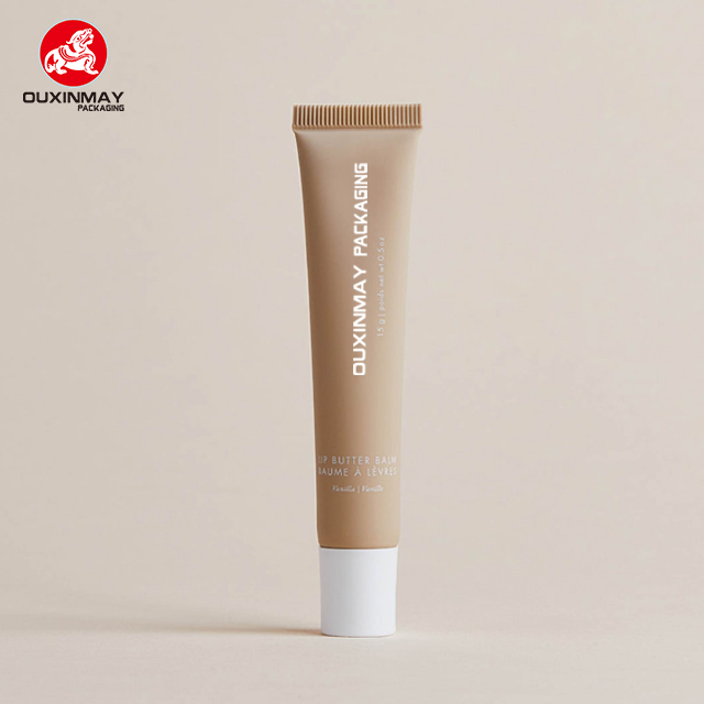 Lip Balm Empty Squeeze Tube Custom Matte Glossy PE Material Cosmetic Packaging