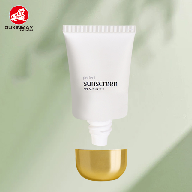 Oval Sunscreen Tube with Electroplated Metal Cap