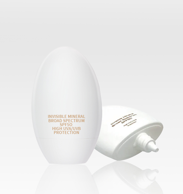 Egg-shaped Oval Sunscreen/BB Cream Cosmetic Packaging Bottle
