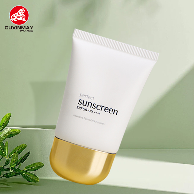 Oval Sunscreen Tube with Electroplated Metal Cap