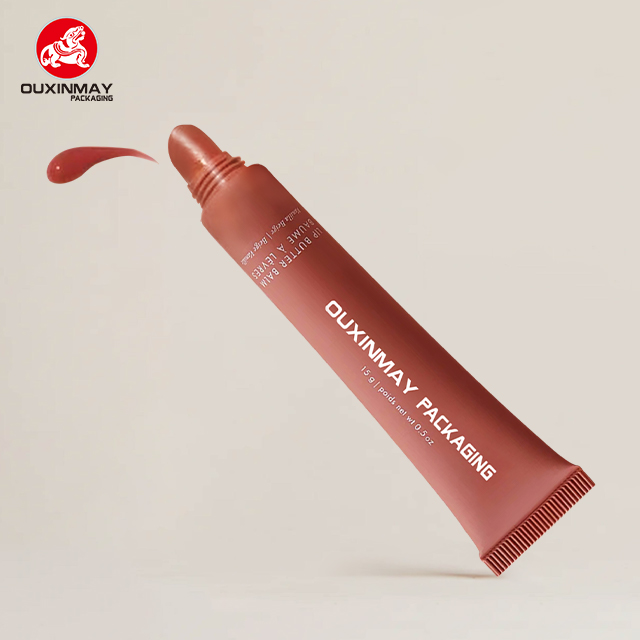 Lip Balm Empty Squeeze Tube Custom Matte Glossy PE Material Cosmetic Packaging