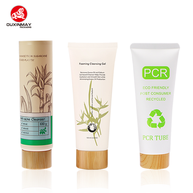 Eco-Friendly PCR Tube Recyclable Bio Facial Cleanser Squeeze Tube