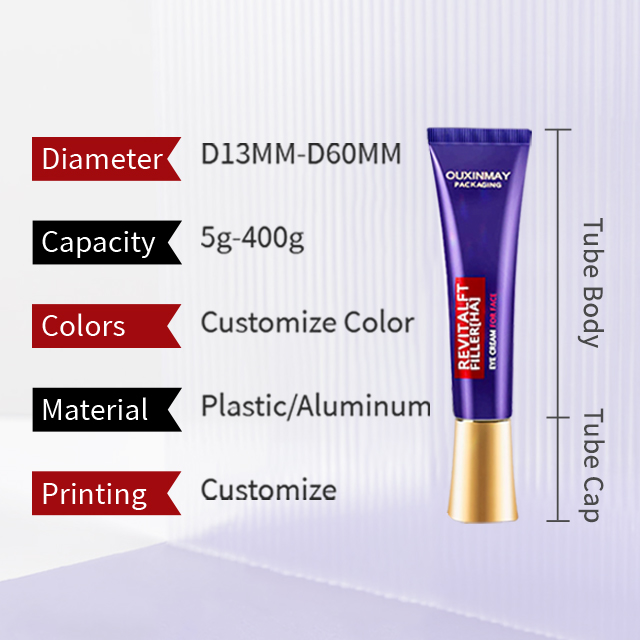 High-quality Luxurious Plastic Squeeze Pointed-tip Eye Cream/Serum Tube