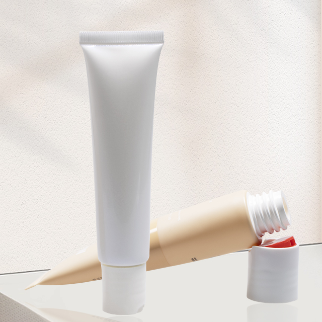 Plastic Cosmetic Packaging Extrusion Tube with Pressing Disc Cap
