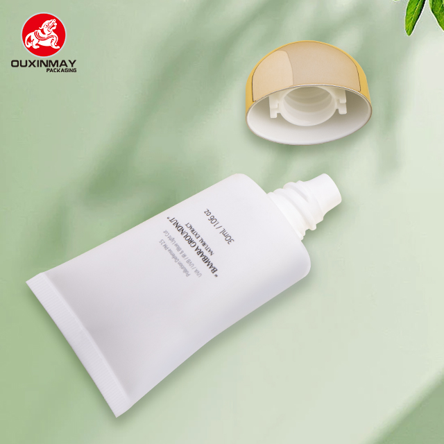 Oval Sunscreen Tube with Electroplated Metal Cap