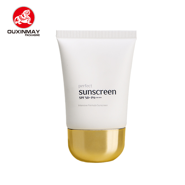 Oval Sunscreen Tube with Electroplated Metal Cap