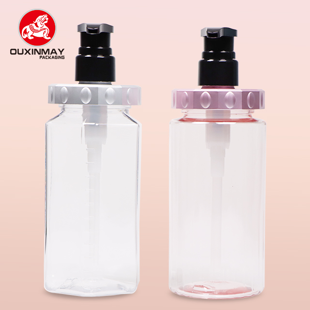 High-quality PETG Transparent Plastic Pump Hand-sanitizer Bottle