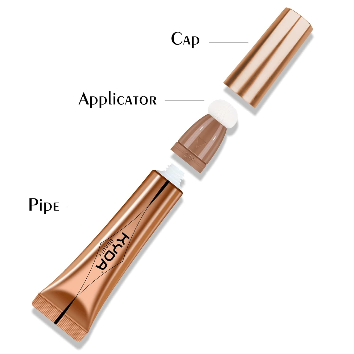 Flocked Head Tube Cosmetic Plastic Contour/Eyeshadow/Tube