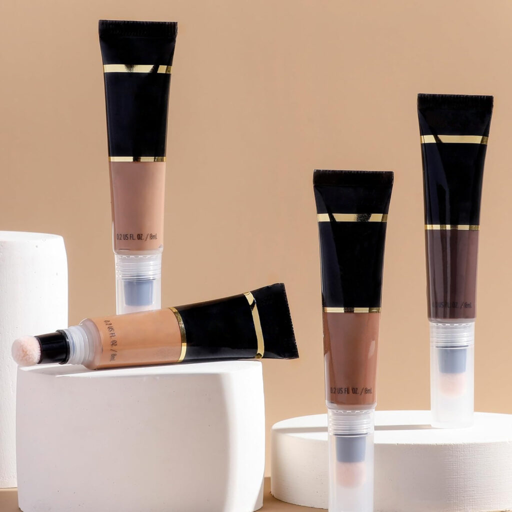 Flocked head makeup tube