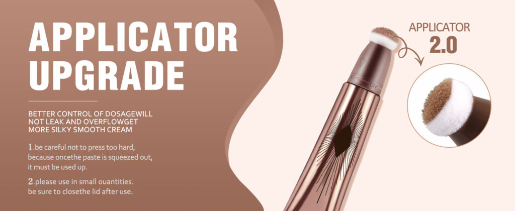 Flocked head blush tube