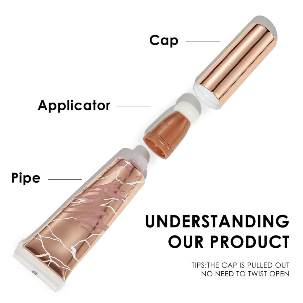 Flocked head blush tube