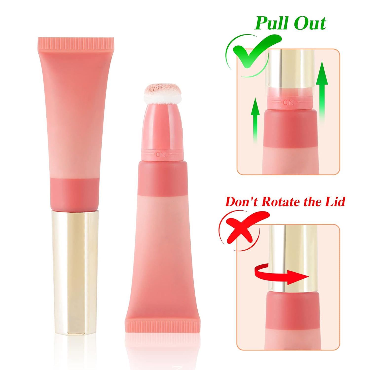 Flocked Head Tube Cosmetic Plastic Contour/Eyeshadow/Tube