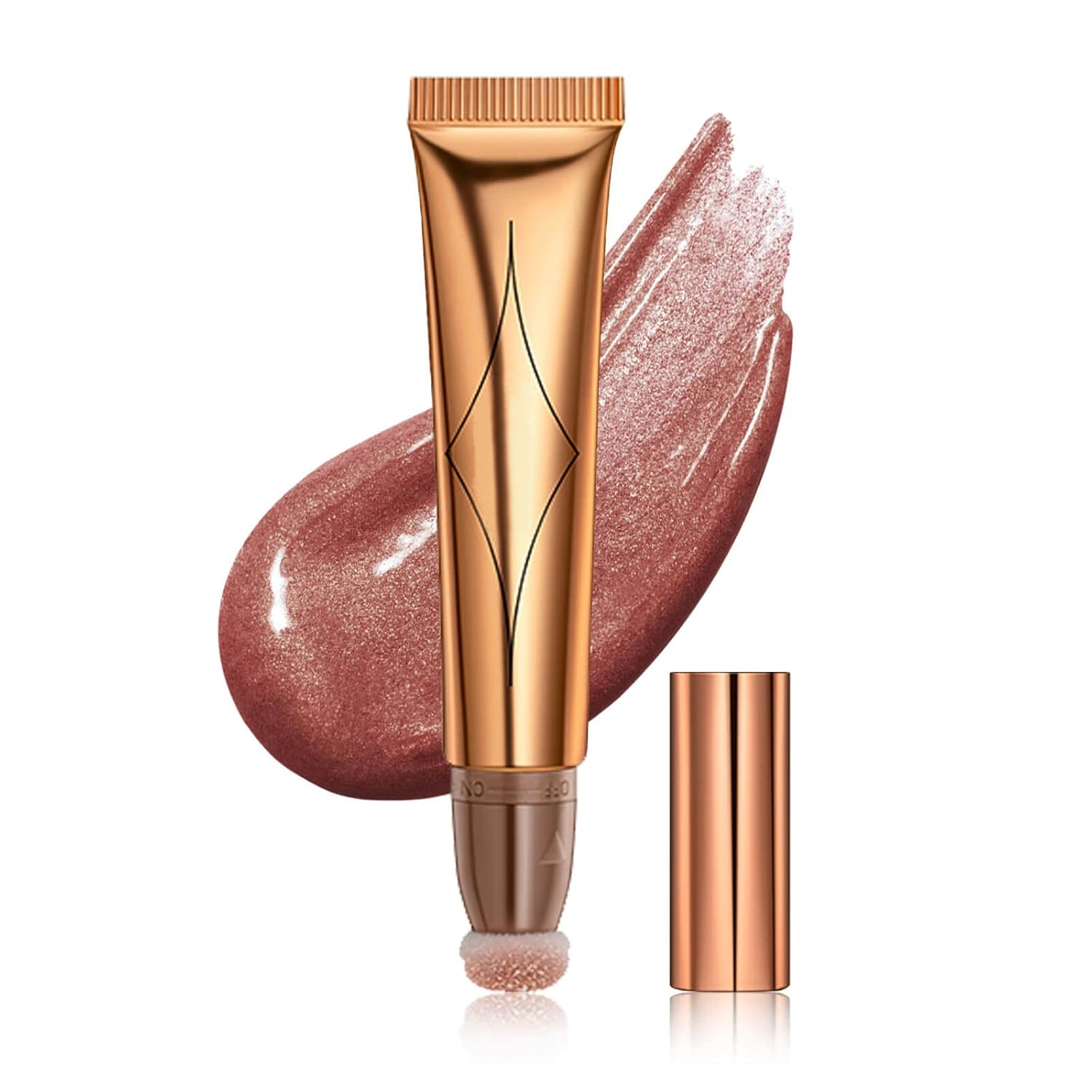 Flocked head blush lip tube