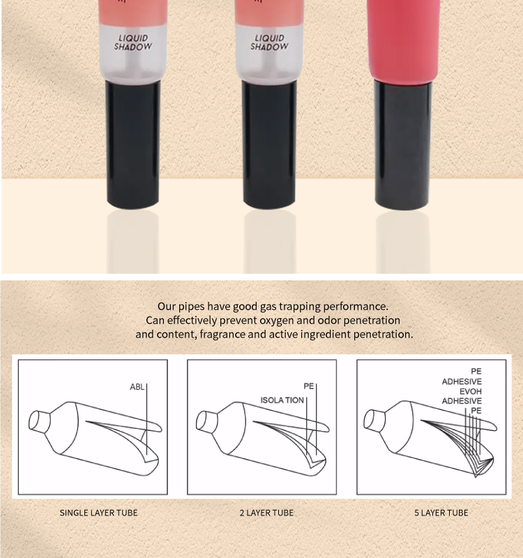  Lipgloss Tube with Flocked Brush