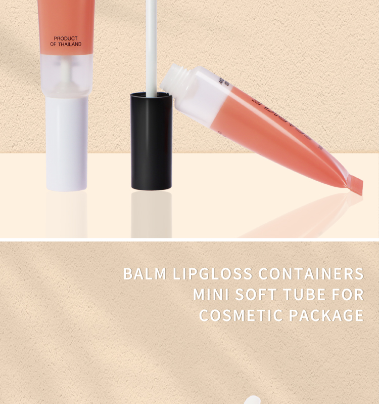  Lipgloss Tube with Flocked Brush