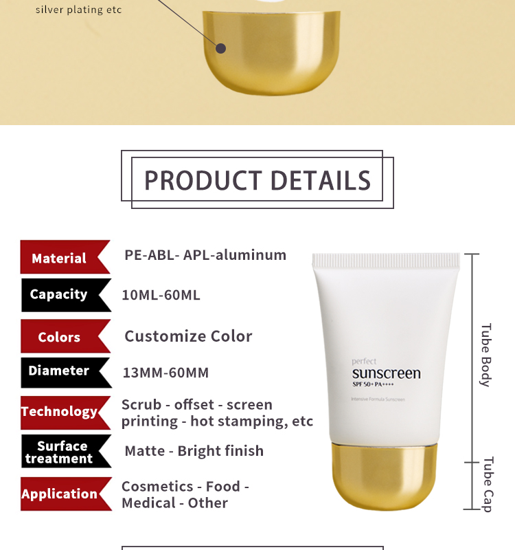 oval sunscreen tube
