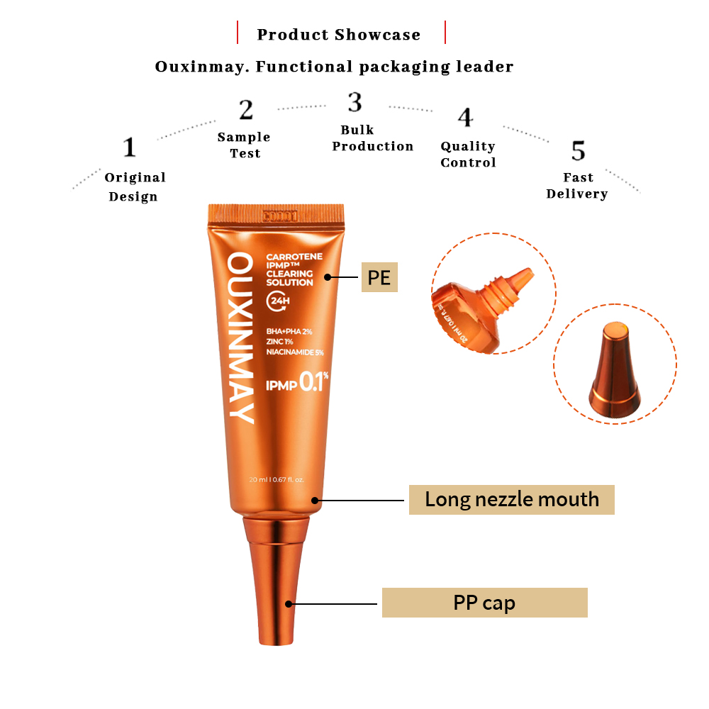 Long Noozle Tube Cosmetic Packaging Eye-care Essence ABL Squeeze Tube