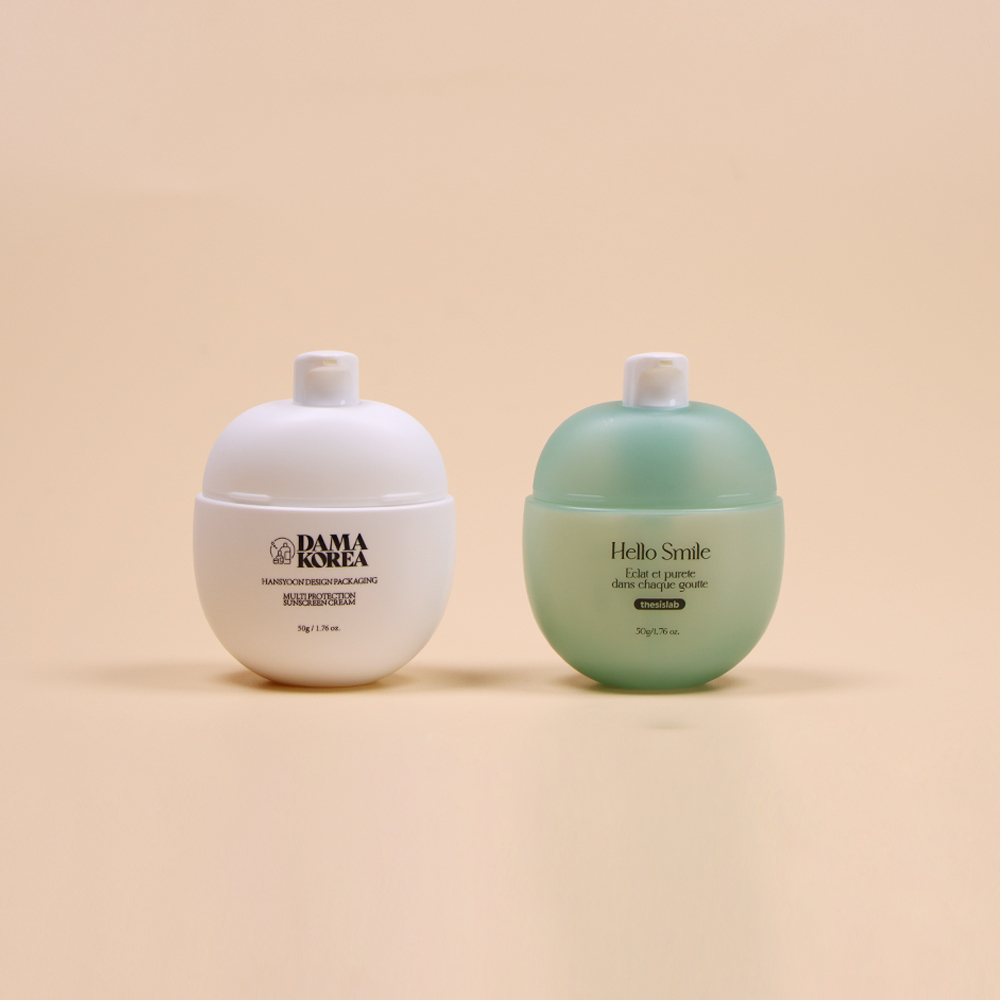 Egg-shaped Sunscreen Bottle with Airless Pump  PP Foundation Bottle