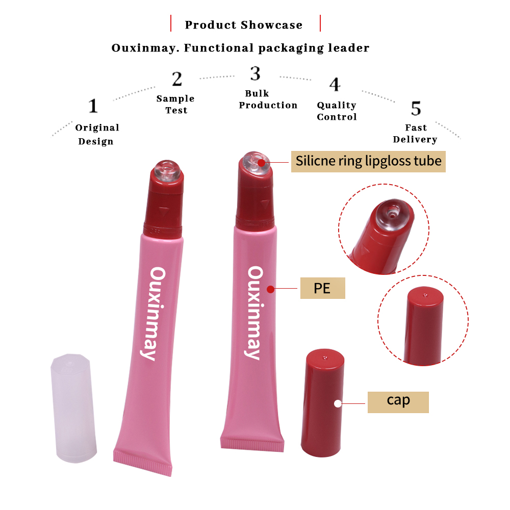 Silicone ring lipgloss tube