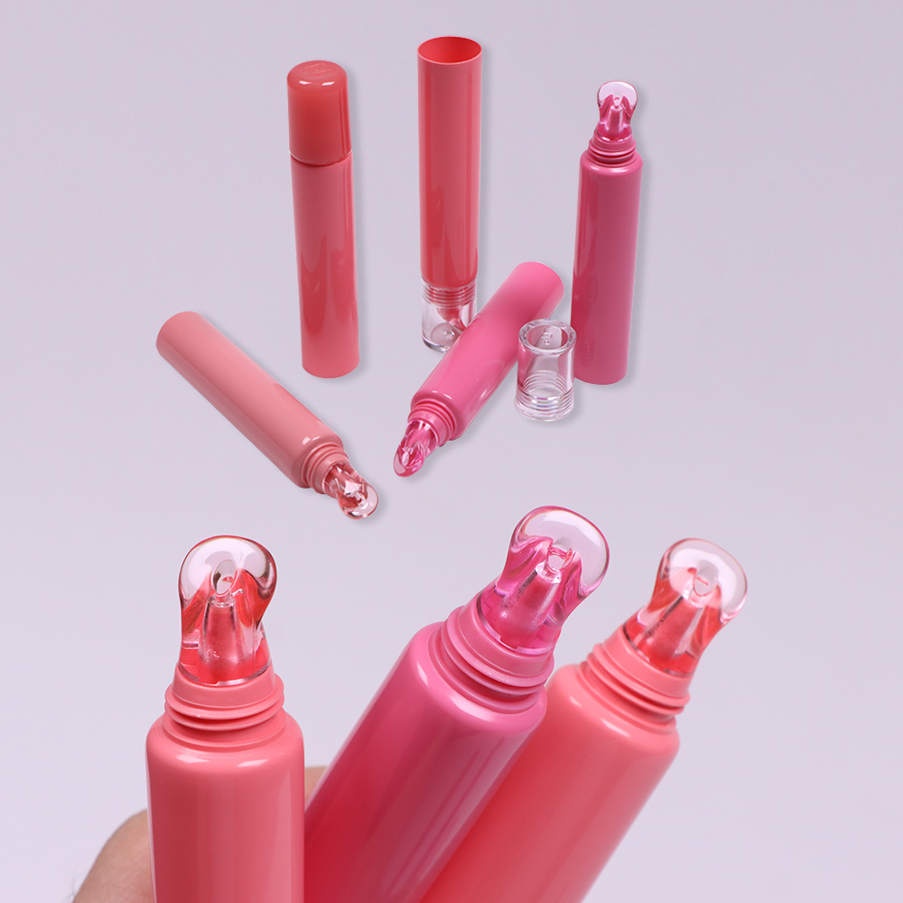 OUXINMAY Custom PETG Mouth Soft Plastic Lipgloss Lipstick  Squeeze Packaging Tube