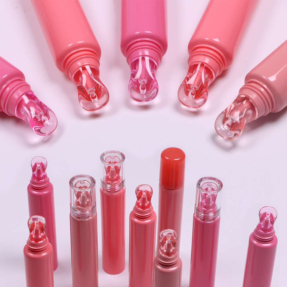 OUXINMAY Custom PETG Mouth Soft Plastic Lipgloss Lipstick  Squeeze Packaging Tube