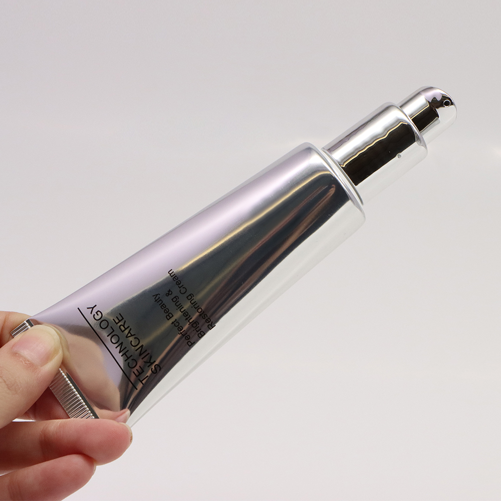 Electroplated Metal Cosmetic Pump Tube –  Foundation ABL Squeeze Duckbill Pump Tube