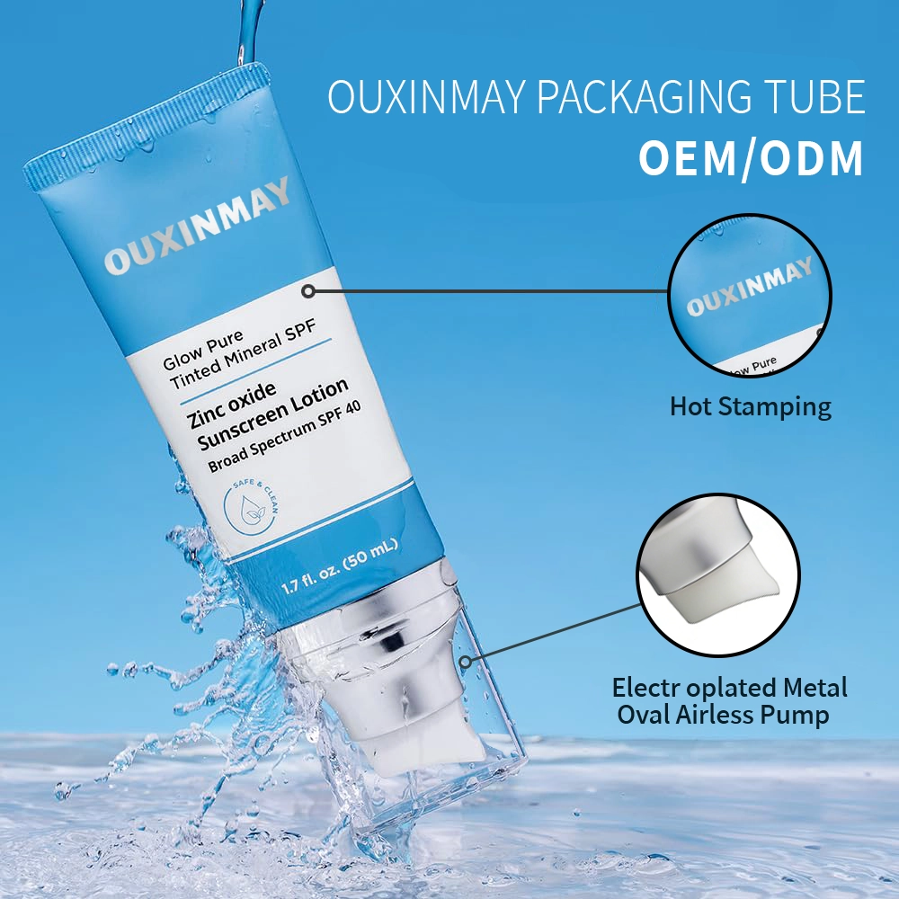 D35 Oval Pump Tube Sunscreen Airless Pump Packaging ABL Tube