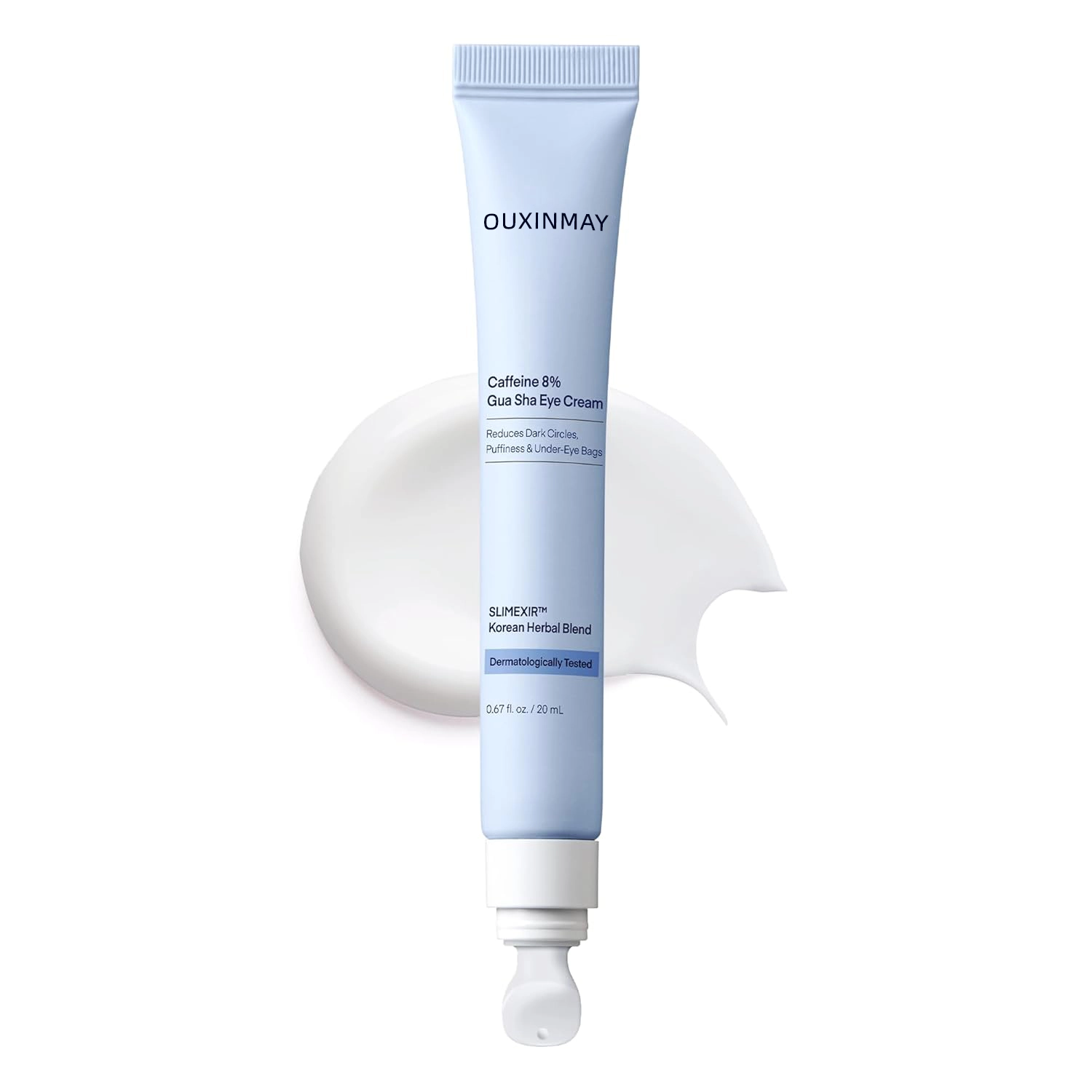 Custom Eye Cream Cosmetic Squeeze Tube 20ml PE Soft Tube with Metal Ceramics Massage Applicator Lip Balm Packaging Tube