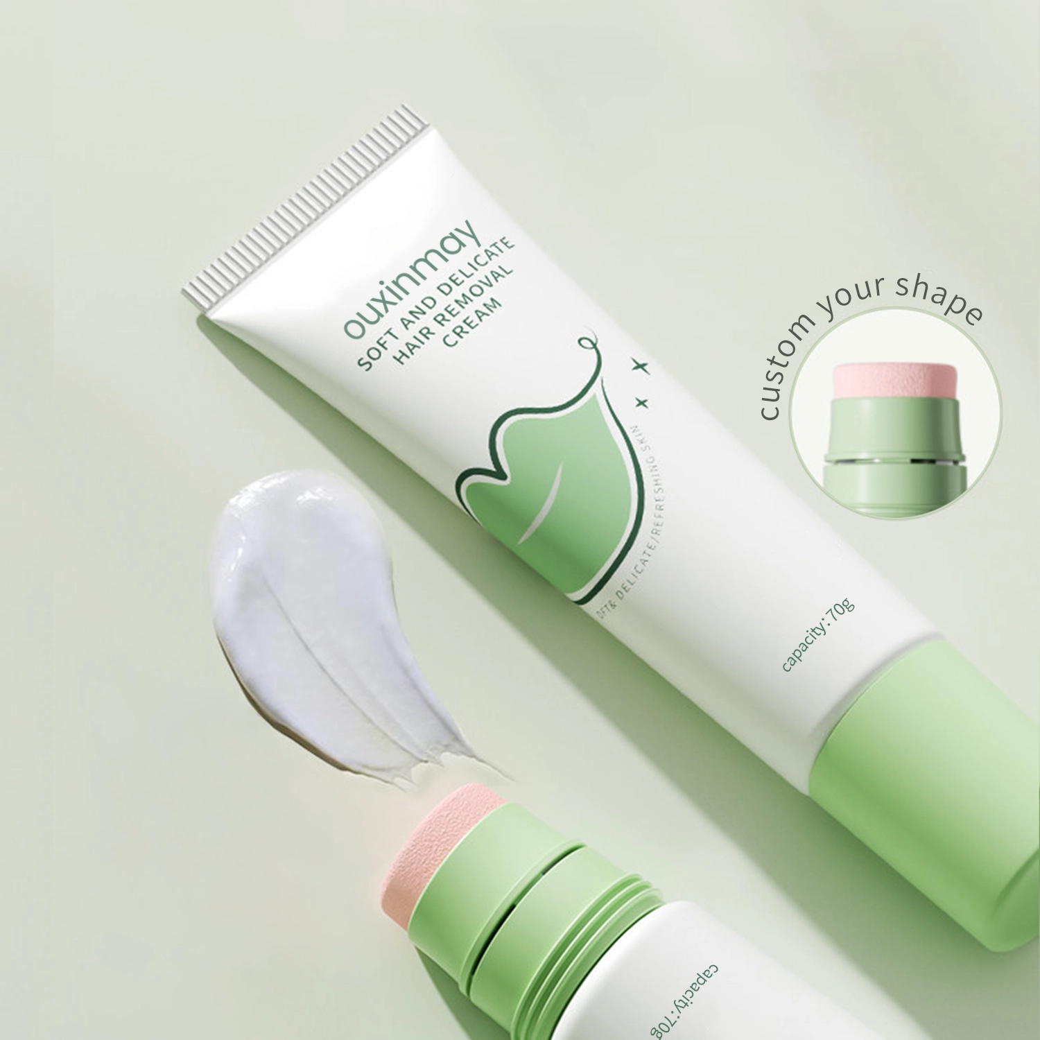 Sponge Cosmetic Tube PE Squeeze Packaging for Blush & Liquid Foundation