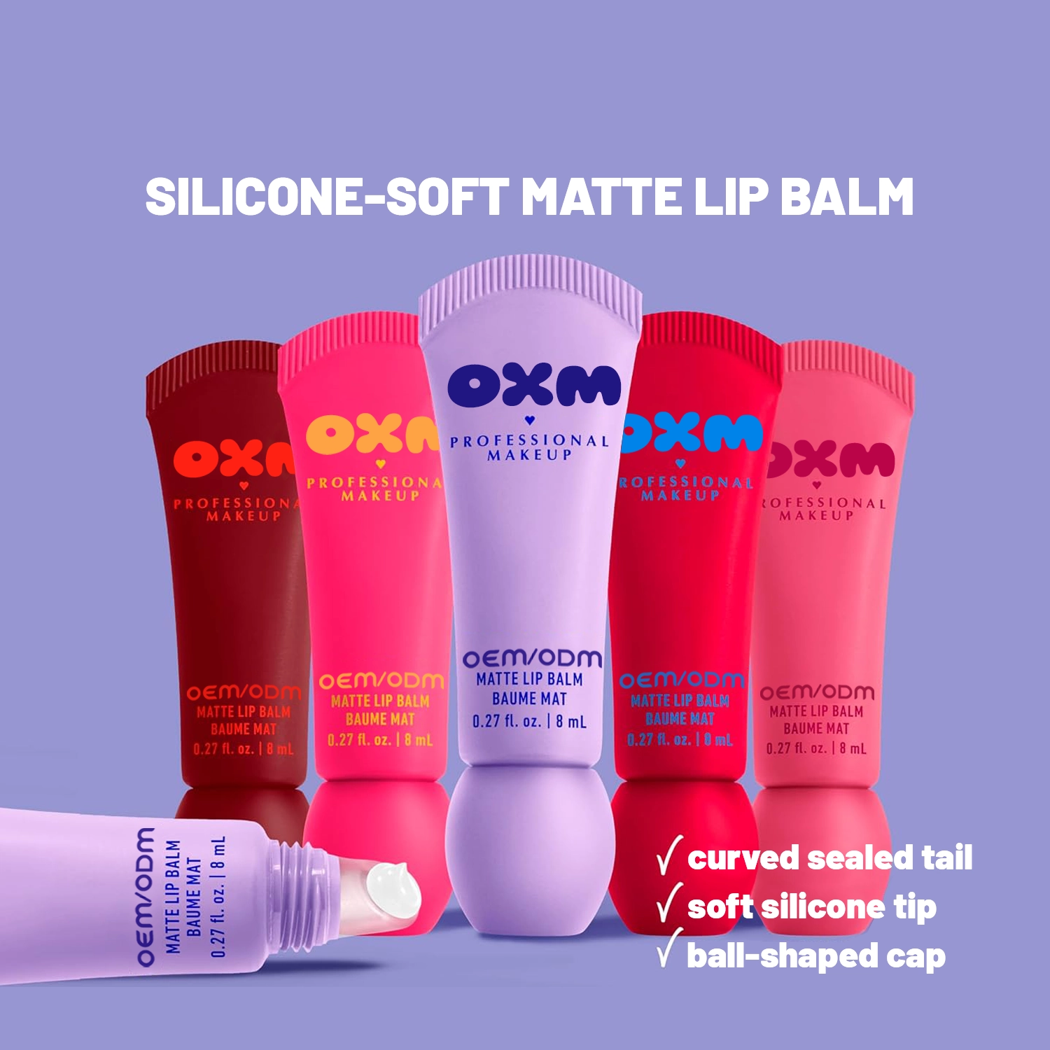 D16 Silicone Lipgloss Tube | Custom Squeeze Cosmetic Packaging Tube OEM ODM
